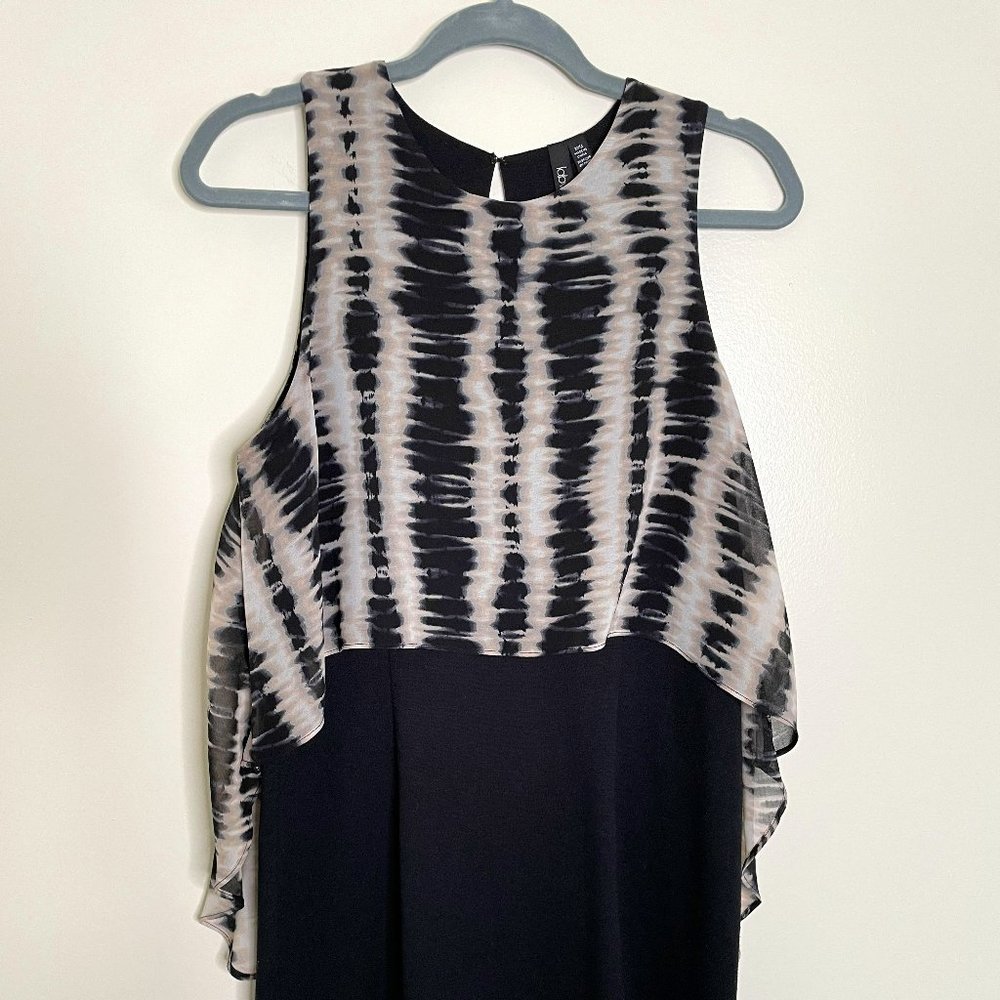 Labworks Black Dress with flowing overlay, Size M